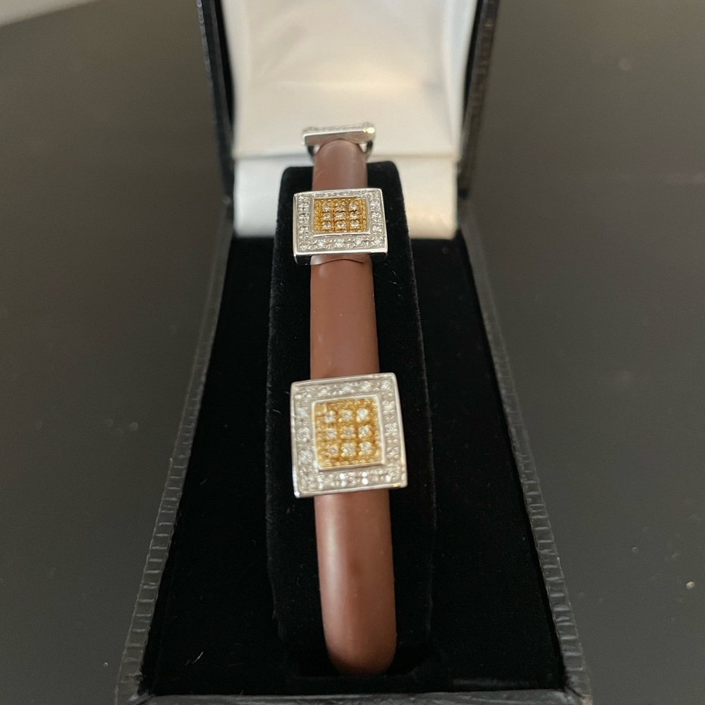 Diamond rubber bracelet